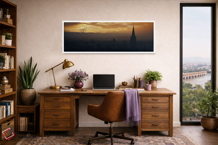 تابلو دکوراتیو Altstadt, Freiburg, Germany,غروب باشکوه در شب، منطقه قد… اثر پانورامیک ایمجز - D1W