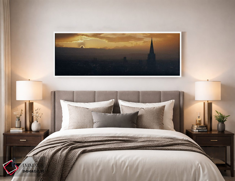 تابلو دکوراتیو Altstadt, Freiburg, Germany,غروب باشکوه در شب، منطقه قد… اثر پانورامیک ایمجز - D3W