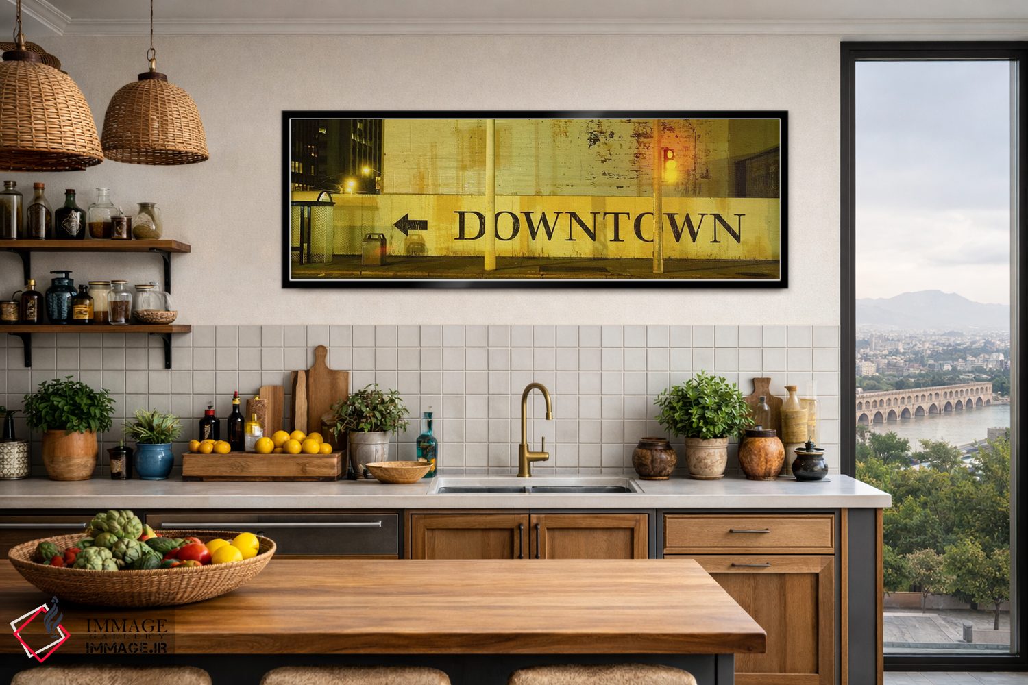 تابلو دکوراتیو San Francisco, California, USA,تابلوی مرکز شهر چاپ شده… اثر پانورامیک ایمجز - D3B