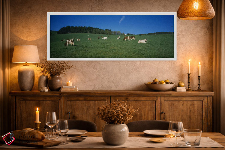 تابلو دکوراتیو St. Peter, Black Forest, Germany,گله گاو در حال چرا در… اثر پانورامیک ایمجز - D2W