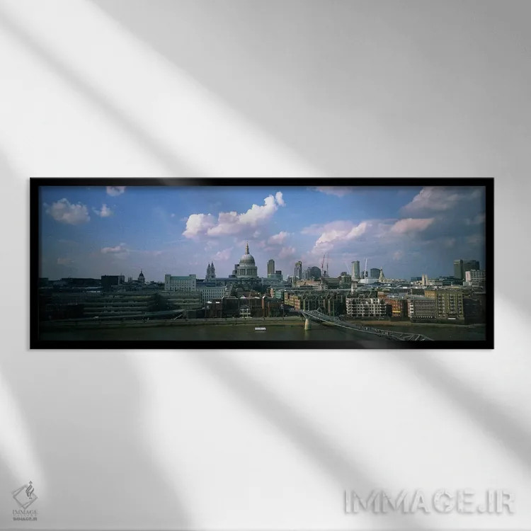 تابلو دکوراتیو St. Paul's Cathedral, London, England,ساختمان های کنار… اثر پانورامیک ایمجز - نمای قابدار مشکی