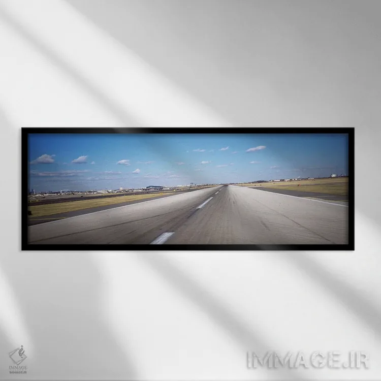 تابلو دکوراتیو Philadelphia Airport, New York State, USA,باند فرودگاه… اثر پانورامیک ایمجز - نمای قابدار مشکی