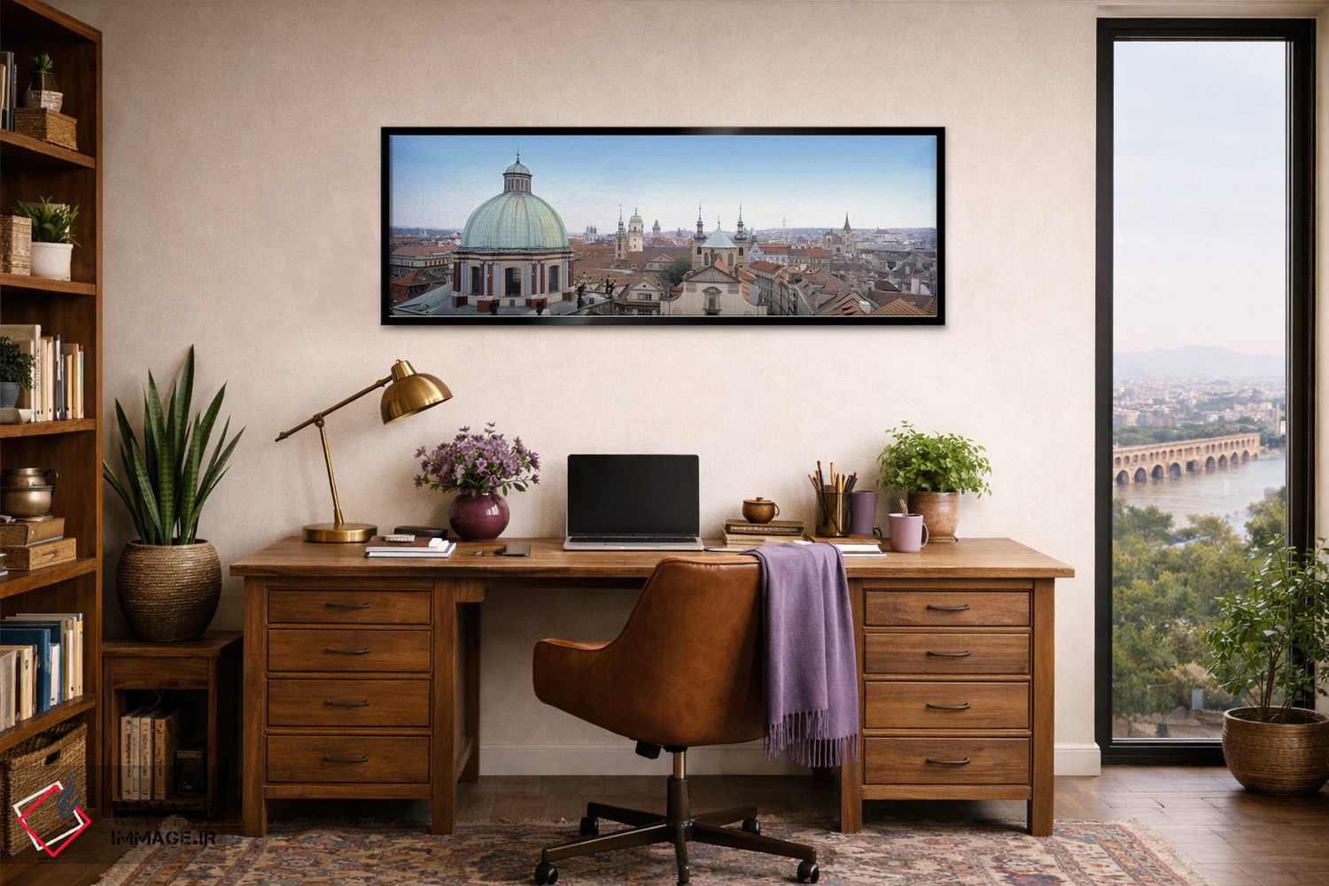 تابلو دکوراتیو Prague, Czech Republic,کلیسایی در شهر پراگ، جمهوری چک اثر پانورامیک ایمجز - D2B