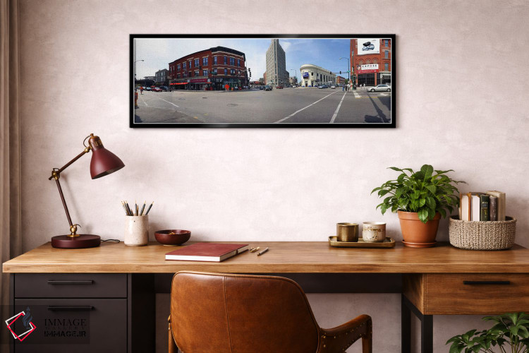 تابلو دکوراتیو Wicker Park and Bucktown, Chicago, Illinois, USA,ساختما… اثر پانورامیک ایمجز - D4B