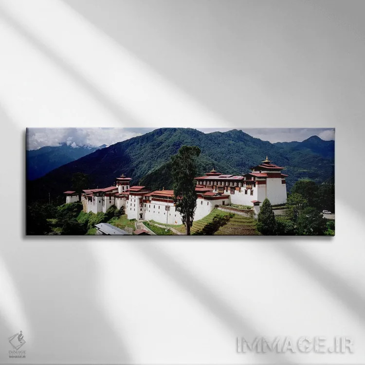 تابلو دکوراتیو Trongsar Dzong, Trongsar, Bhutan,قلعه روی کوه، ترونگسر… اثر پانورامیک ایمجز - نمای روبهرو روی دیوار