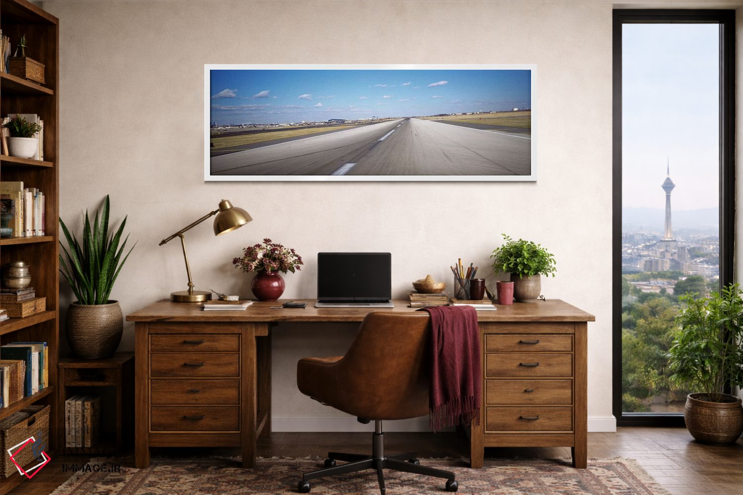 تابلو دکوراتیو Philadelphia Airport, New York State, USA,باند فرودگاه… اثر پانورامیک ایمجز - D1W