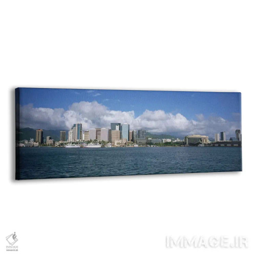 تابلو دکوراتیو Downtown, Honolulu, Hawaii, USA,ساختمان های کنار آب، مر… اثر پانورامیک ایمجز - نمای پرسپکتیو محصول