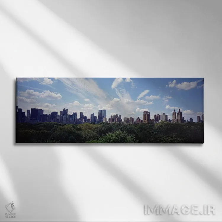 تابلو دکوراتیو Manhattan, NYC, New York City, New York State, USA,آسما… اثر پانورامیک ایمجز - نمای روبهرو روی دیوار