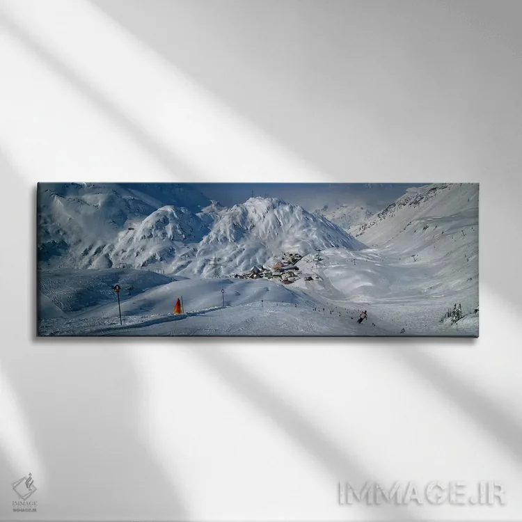 تابلو دکوراتیو St. Christoph, Austria,نمای پشت از فردی در حال اسکی روی… اثر پانورامیک ایمجز - نمای روبهرو روی دیوار