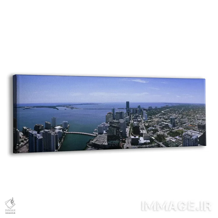 تابلو دکوراتیو Miami, Florida, USA,نمای هوایی از شهر میامی، فلوریدا، ا… اثر پانورامیک ایمجز - نمای پرسپکتیو محصول