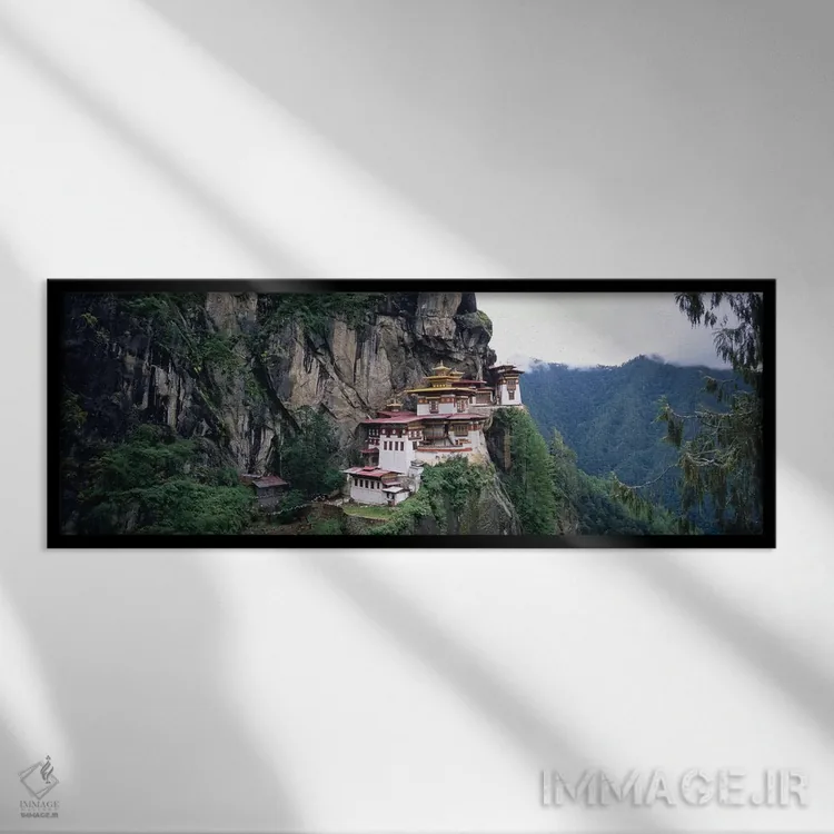 تابلو دکوراتیو Paro Valley, Kingdom Of Bhutan,صومعه تاکسانگ پالپوگ ، د… اثر پانورامیک ایمجز - نمای قابدار مشکی