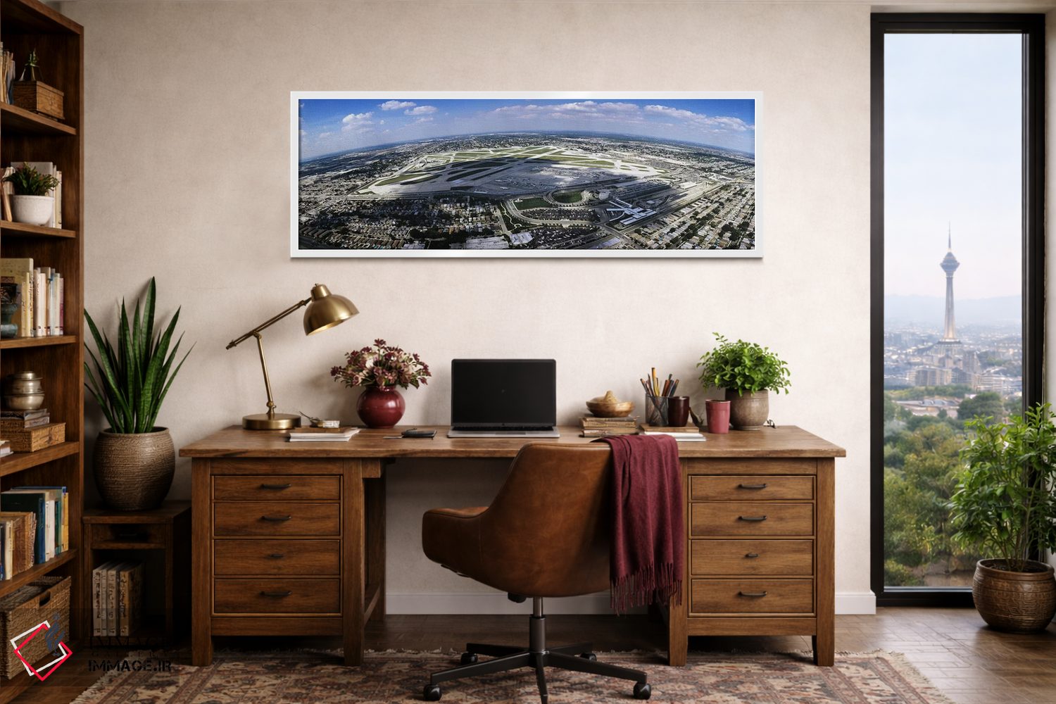 تابلو دکوراتیو Midway Airport, Chicago, Illinois, USA,نمای هوایی از فر… اثر پانورامیک ایمجز - D1W