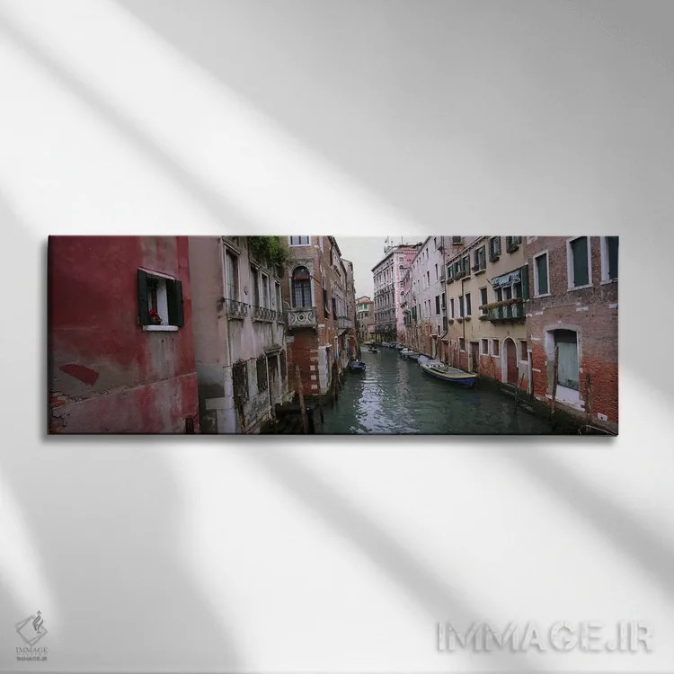 تابلو دکوراتیو Grand Canal, Venice, Italy,ساختمان های کنار کانال، کانا… اثر پانورامیک ایمجز - نمای روبهرو روی دیوار