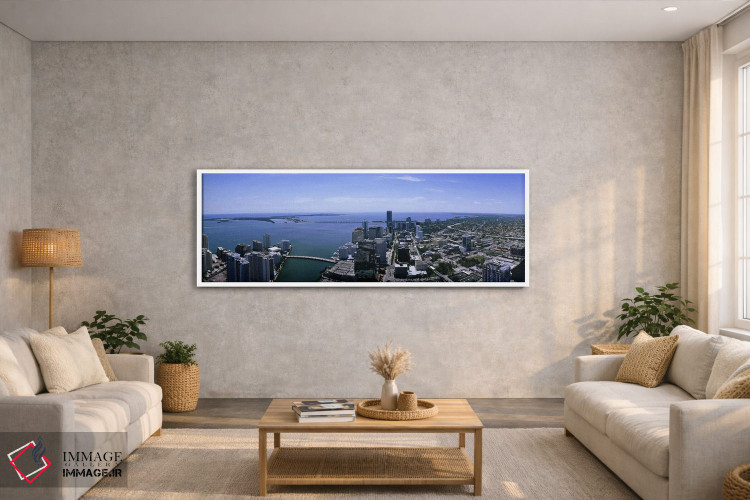 تابلو دکوراتیو Miami, Florida, USA,نمای هوایی از شهر میامی، فلوریدا، ا… اثر پانورامیک ایمجز - D2W