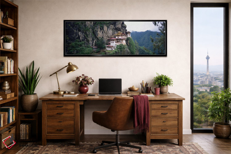 تابلو دکوراتیو Paro Valley, Kingdom Of Bhutan,صومعه تاکسانگ پالپوگ ، د… اثر پانورامیک ایمجز - D2B