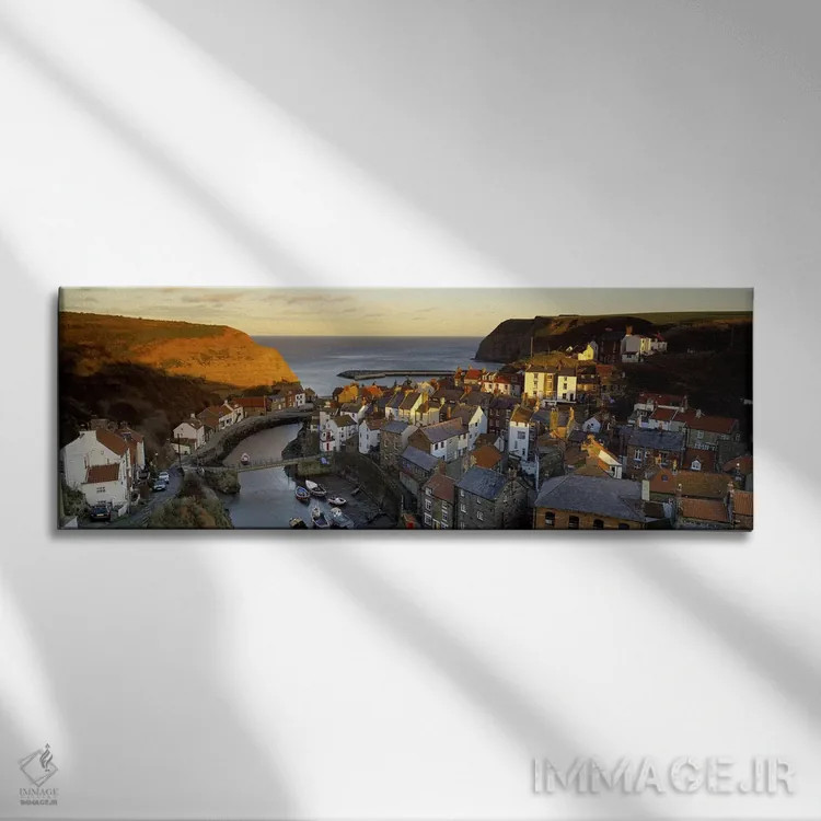 تابلو دکوراتیو Staithes, North Yorkshire, England, United Kingdom,منظر… اثر پانورامیک ایمجز - نمای روبهرو روی دیوار