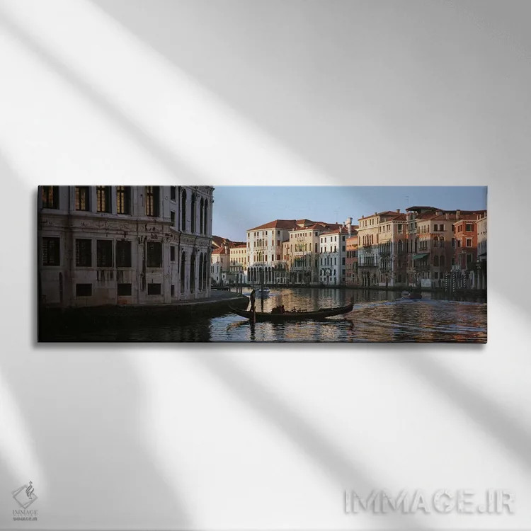 تابلو دکوراتیو Grand Canal, Venice, Italy,قایق های در حال حرکت در کانا… اثر پانورامیک ایمجز - نمای روبهرو روی دیوار