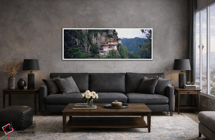 تابلو دکوراتیو Paro Valley, Kingdom Of Bhutan,صومعه تاکسانگ پالپوگ ، د… اثر پانورامیک ایمجز - D3W