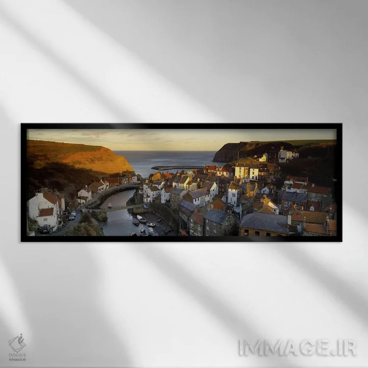 تابلو دکوراتیو Staithes, North Yorkshire, England, United Kingdom,منظر… اثر پانورامیک ایمجز - نمای قابدار مشکی