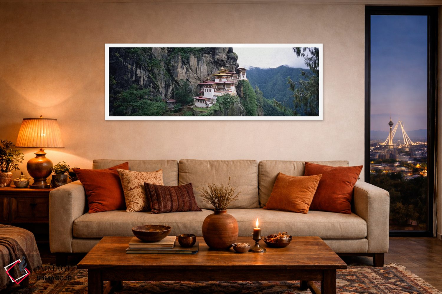 تابلو دکوراتیو Paro Valley, Kingdom Of Bhutan,صومعه تاکسانگ پالپوگ ، د… اثر پانورامیک ایمجز - D4W