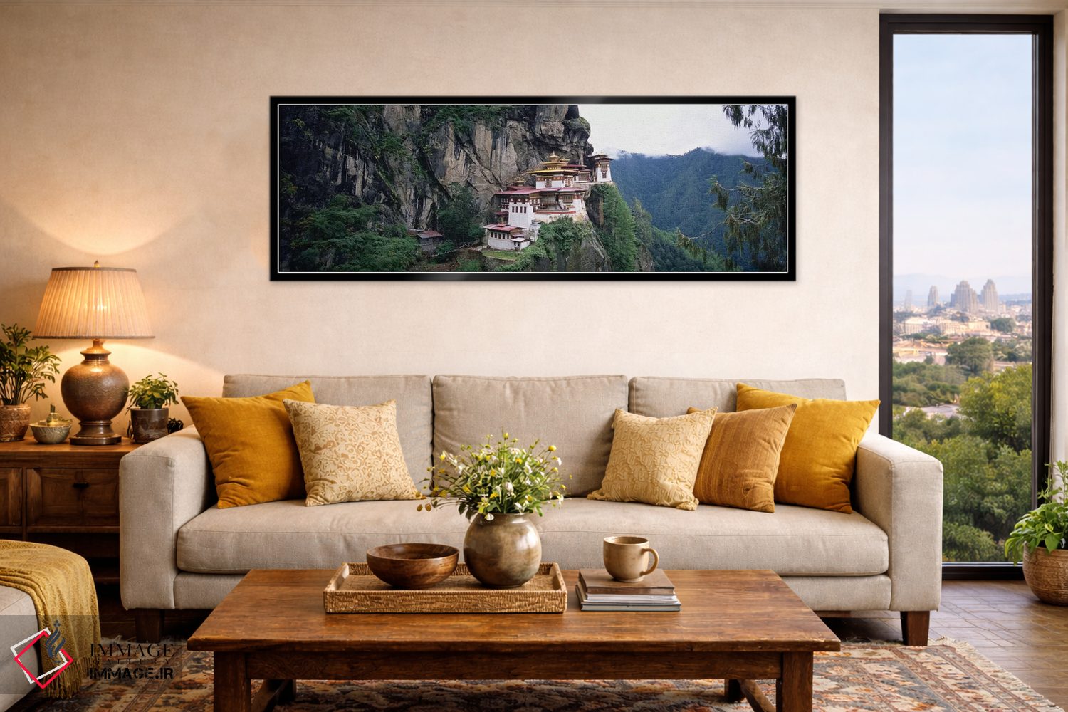 تابلو دکوراتیو Paro Valley, Kingdom Of Bhutan,صومعه تاکسانگ پالپوگ ، د… اثر پانورامیک ایمجز - D6B