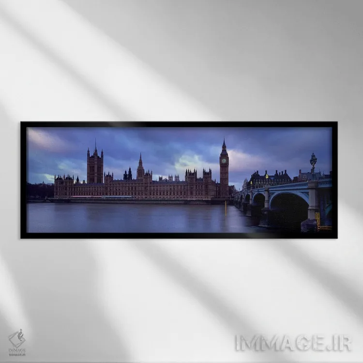 تابلو دکوراتیو London, England, United Kingdom,کاخ وست مینستر در روزی… اثر پانورامیک ایمجز - نمای قابدار مشکی