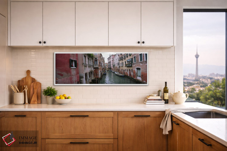 تابلو دکوراتیو Grand Canal, Venice, Italy,ساختمان های کنار کانال، کانا… اثر پانورامیک ایمجز - D2W