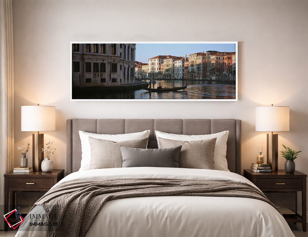 تابلو دکوراتیو Grand Canal, Venice, Italy,قایق های در حال حرکت در کانا… اثر پانورامیک ایمجز - D4W