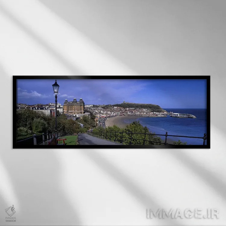 تابلو دکوراتیو Scarborough, North Yorkshire, England, United Kingdom,خ… اثر پانورامیک ایمجز - نمای قابدار مشکی