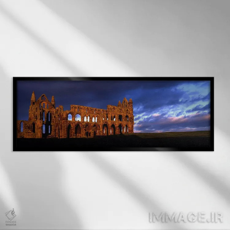 تابلو دکوراتیو Whitby, North Yorkshire, England, United Kingdom,ویرانه… اثر پانورامیک ایمجز - نمای قابدار مشکی