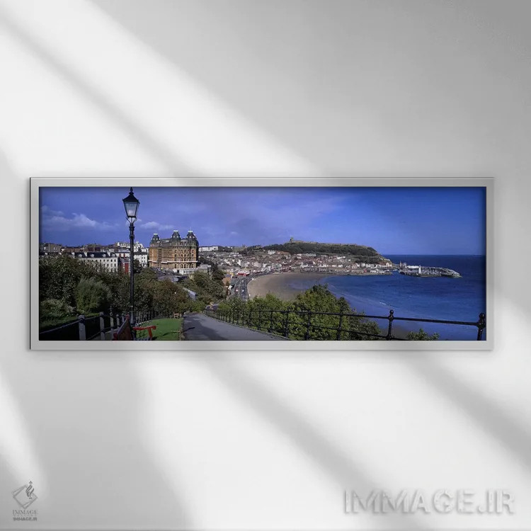تابلو دکوراتیو Scarborough, North Yorkshire, England, United Kingdom,خ… اثر پانورامیک ایمجز - نمای قابدار سفید