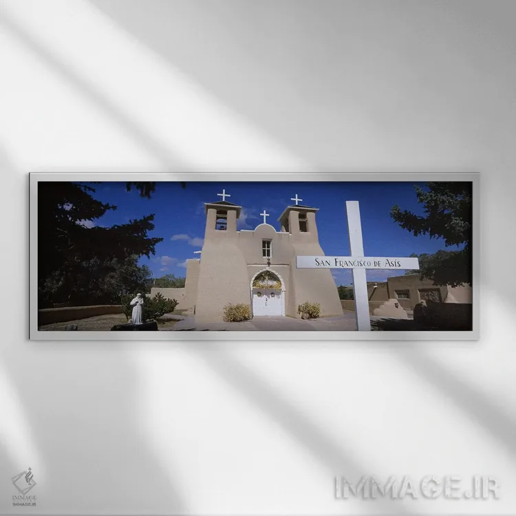 تابلو دکوراتیو San Francisco de Asis Church, Ranchos De Taos, New Mexi… اثر پانورامیک ایمجز - نمای قابدار سفید