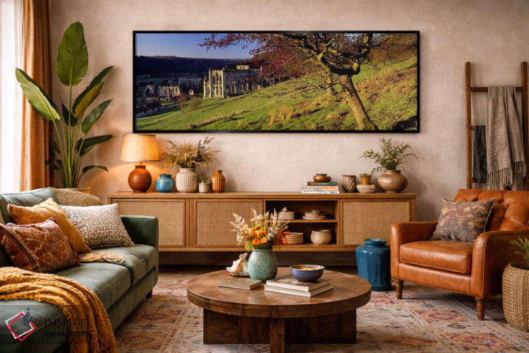 تابلو دکوراتیو North Yorkshire, England, United Kingdom,کلیسایی بر فرا… اثر پانورامیک ایمجز - D3B