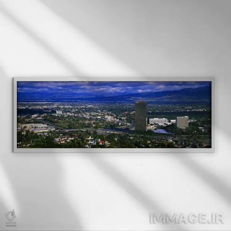 تابلو دکوراتیو Studio City, San Fernando Valley, Los Angeles, Californ… اثر پانورامیک ایمجز - نمای قابدار سفید