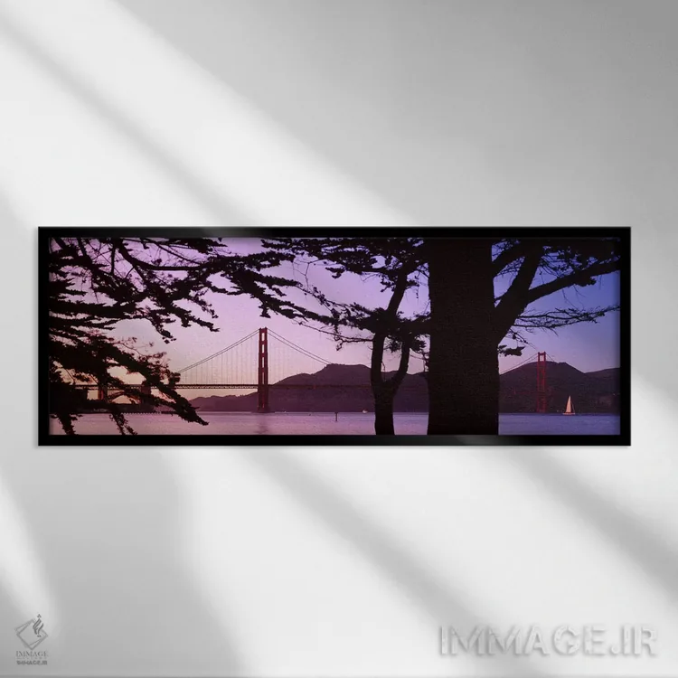تابلو دکوراتیو Golden Gate Bridge, San Francisco, California, USA,پل م… اثر پانورامیک ایمجز - نمای قابدار مشکی