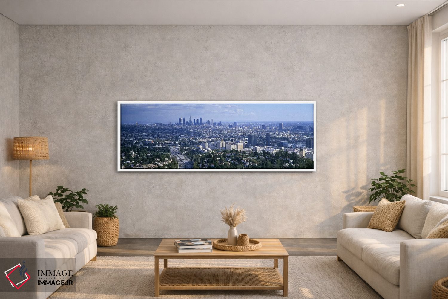 تابلو دکوراتیو Los Angeles, California, USA,نمای هوایی از شهر لس آنجلس… اثر پانورامیک ایمجز - D2W