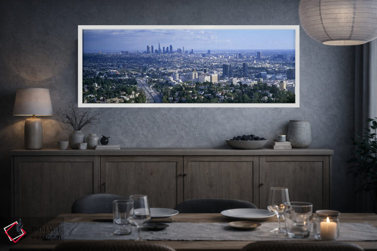 تابلو دکوراتیو Los Angeles, California, USA,نمای هوایی از شهر لس آنجلس… اثر پانورامیک ایمجز - D3W