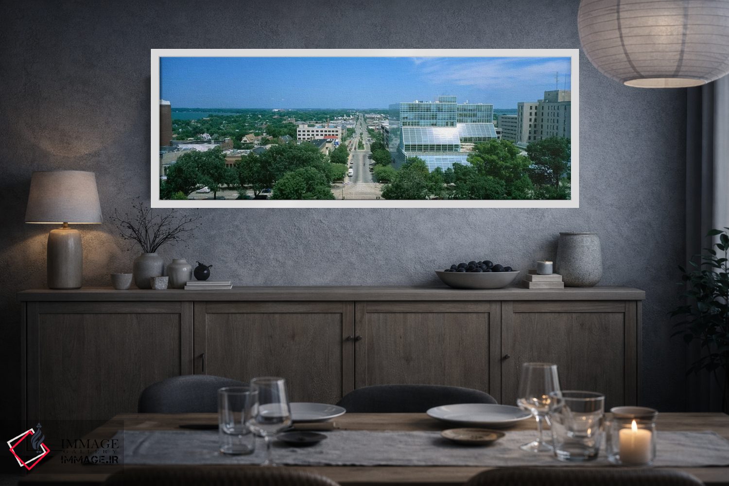 تابلو دکوراتیو E. Washington Ave, Madison, Wisconsin, USA,نمای بالا از… اثر پانورامیک ایمجز - D3W