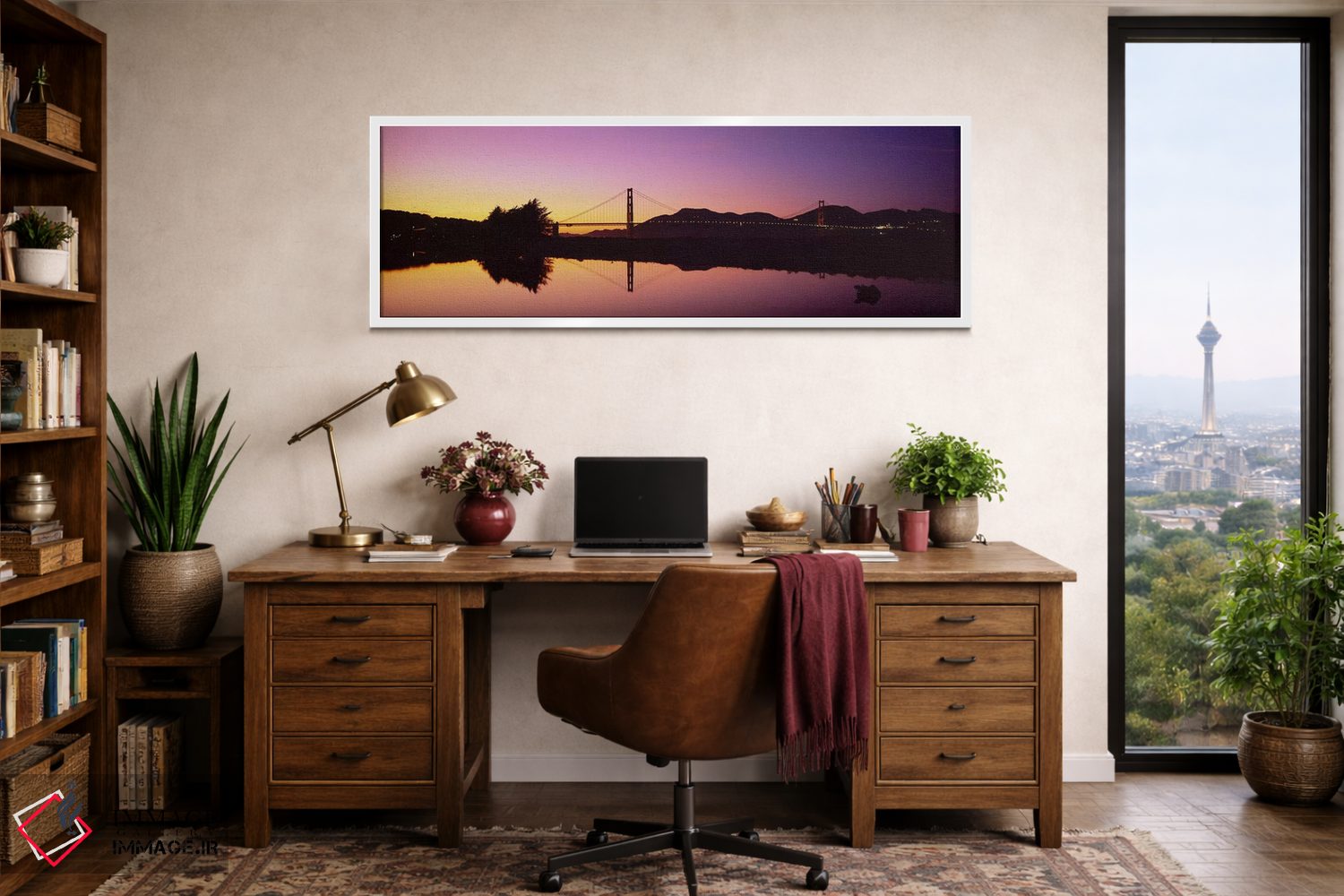 تابلو دکوراتیو Golden Gate Bridge, San Francisco, California, USA,انعک… اثر پانورامیک ایمجز - D1W