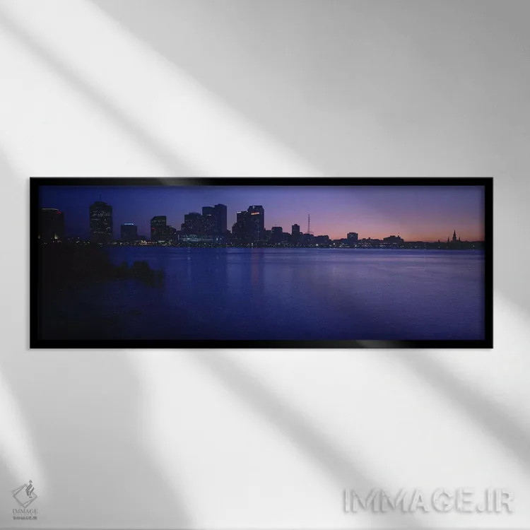 تابلو دکوراتیو New Orleans, Louisiana, USA,ساختمان ها کنار آب، نیواورل… اثر پانورامیک ایمجز - نمای قابدار مشکی