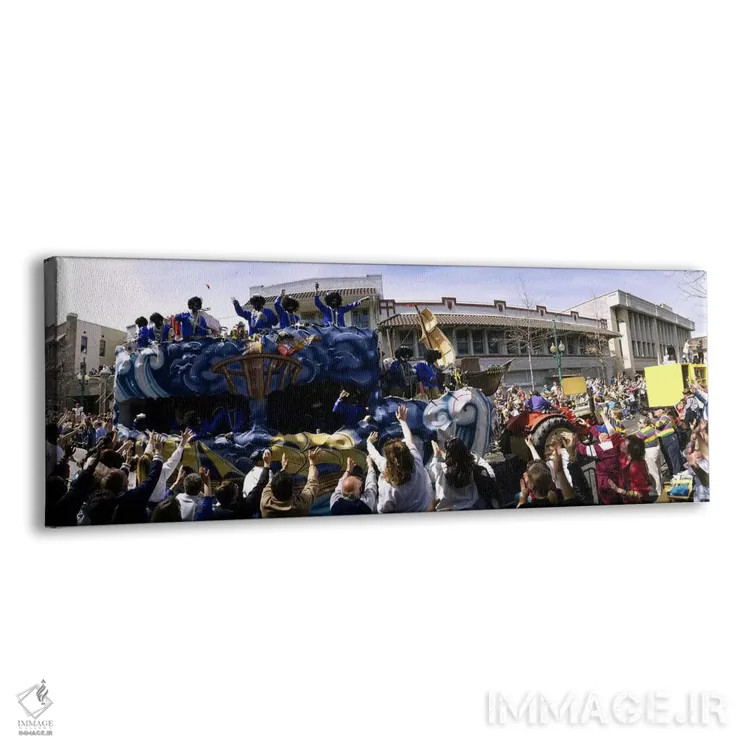 تابلو دکوراتیو New Orleans, Louisiana, USA,جمعیت مردم در حال تشویق کار… اثر پانورامیک ایمجز - نمای پرسپکتیو محصول