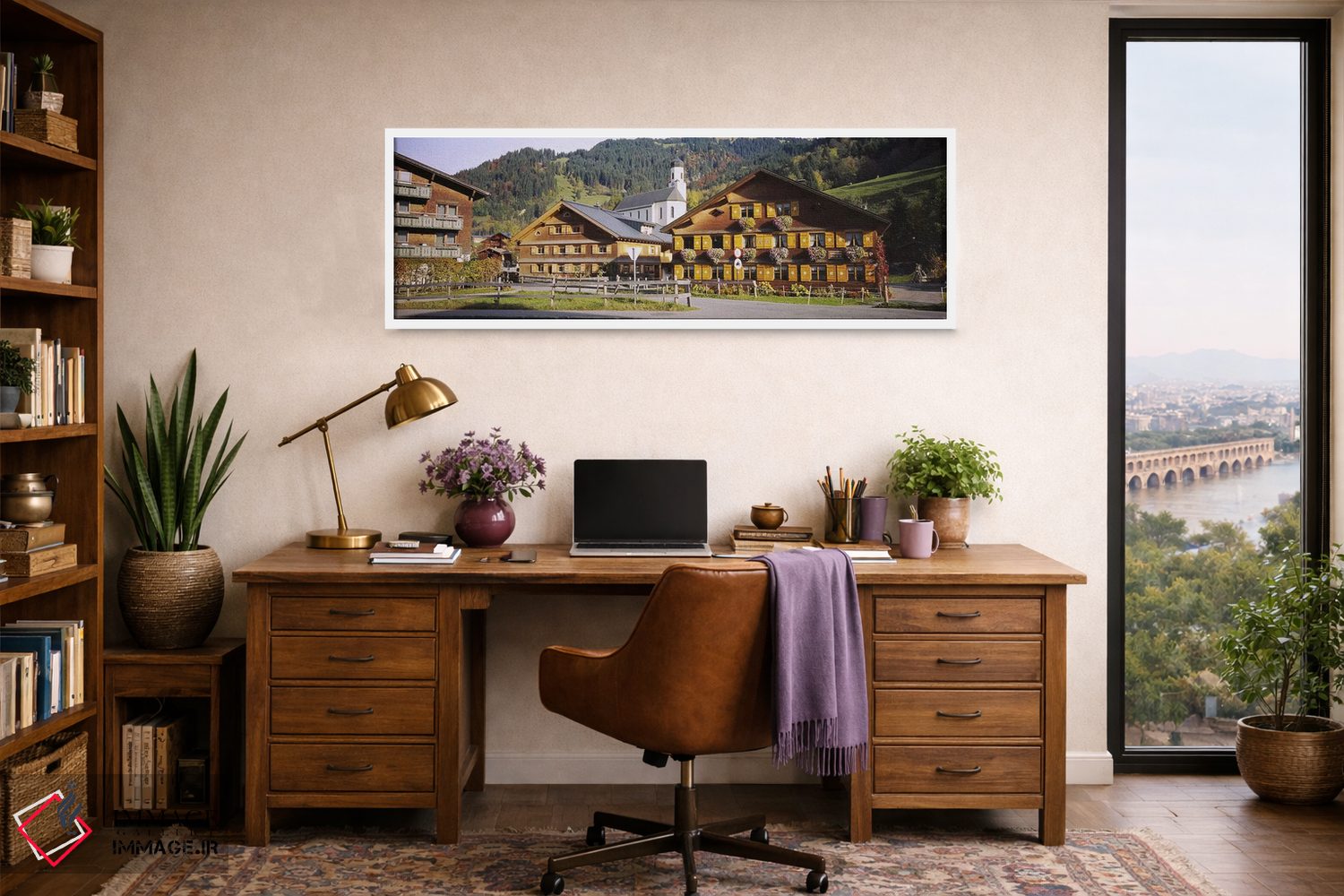 تابلو دکوراتیو Bregenzerwald, Vorarlberg, Austria,کلیسا در روستا، برگن… اثر پانورامیک ایمجز - D1W