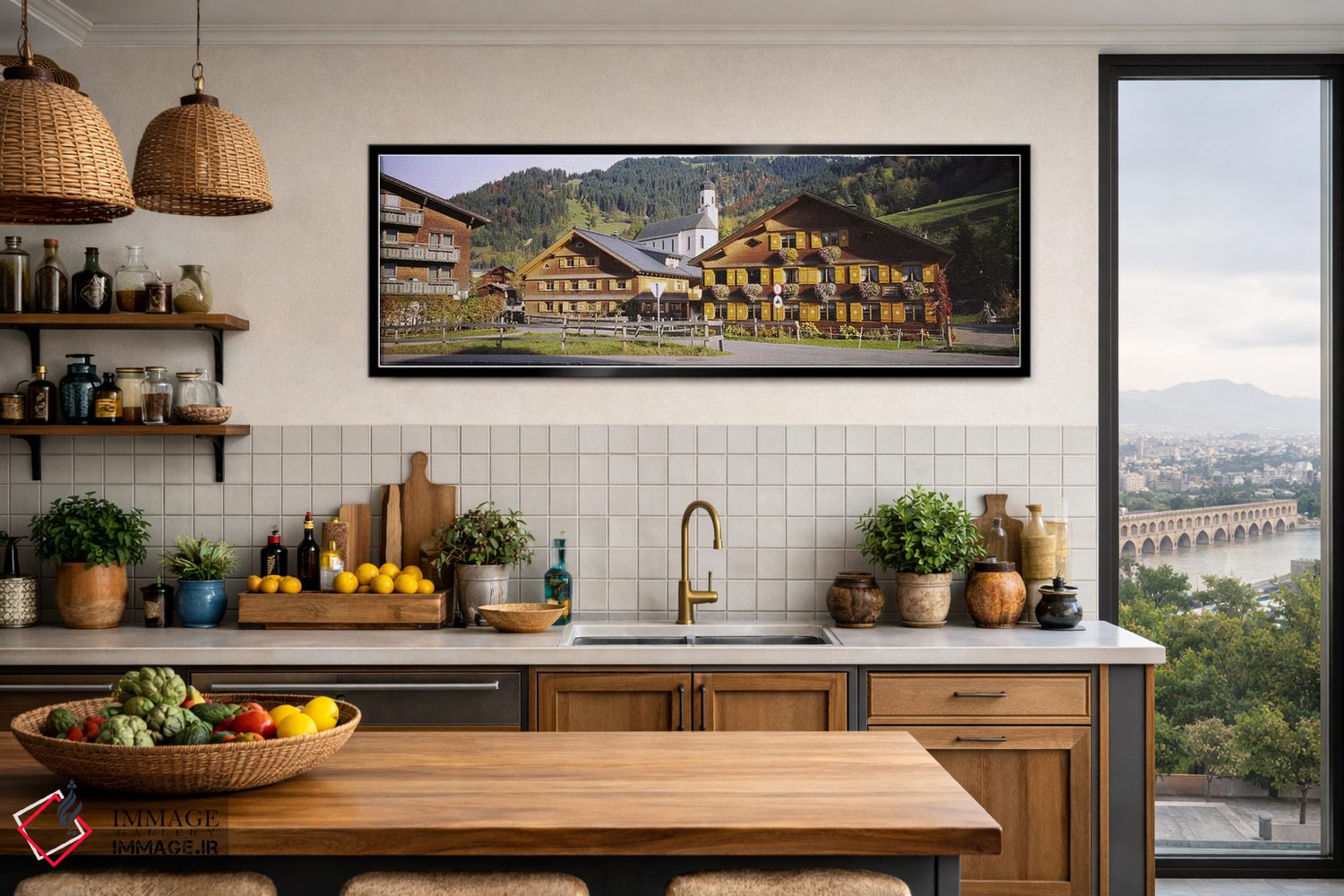 تابلو دکوراتیو Bregenzerwald, Vorarlberg, Austria,کلیسا در روستا، برگن… اثر پانورامیک ایمجز - D4B