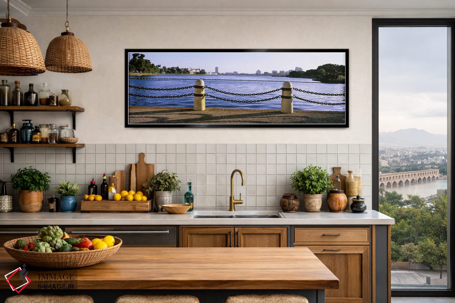 تابلو دکوراتیو Lake Merritt, Oakland, California, USA,دریاچه در یک شهر… اثر پانورامیک ایمجز - D3B