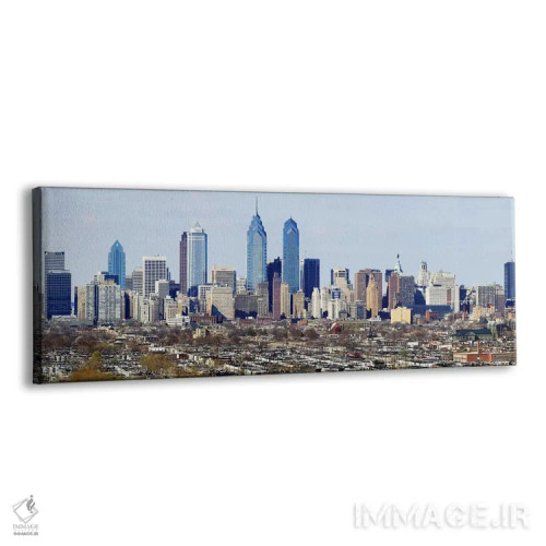 تابلو دکوراتیو Philadelphia, Pennsylvania, USA #4,آسمان خراش ها در شهر… اثر پانورامیک ایمجز - نمای پرسپکتیو محصول