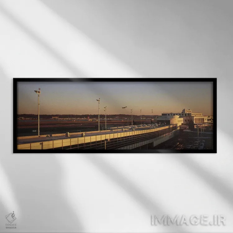 تابلو دکوراتیو Ronald Reagan Washington National Airport, Washington D… اثر پانورامیک ایمجز - نمای قابدار مشکی