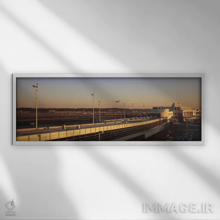 تابلو دکوراتیو Ronald Reagan Washington National Airport, Washington D… اثر پانورامیک ایمجز - نمای قابدار سفید