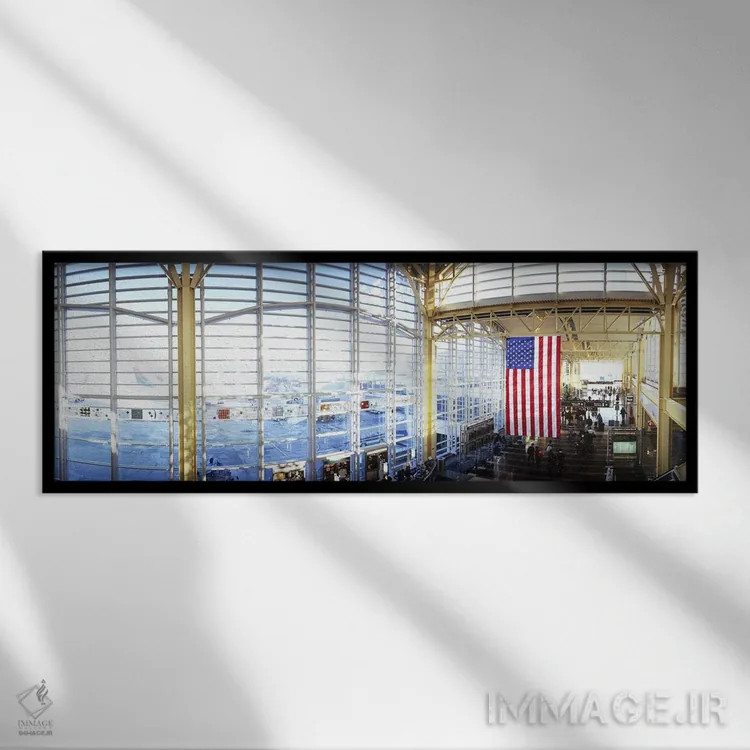 تابلو دکوراتیو Ronald Reagan Washington National Airport, Washington D… اثر پانورامیک ایمجز - نمای قابدار مشکی