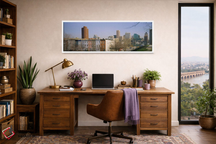 تابلو دکوراتیو Inner Harbor, Baltimore, Maryland, USA,نمای بالا از ساخ… اثر پانورامیک ایمجز - D1W