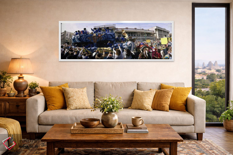 تابلو دکوراتیو New Orleans, Louisiana, USA,جمعیت مردم در حال تشویق کار… اثر پانورامیک ایمجز - D5W